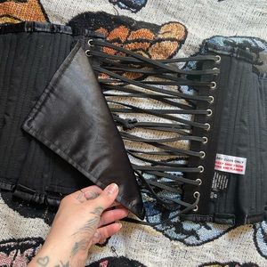 Steel boned under bust corset
